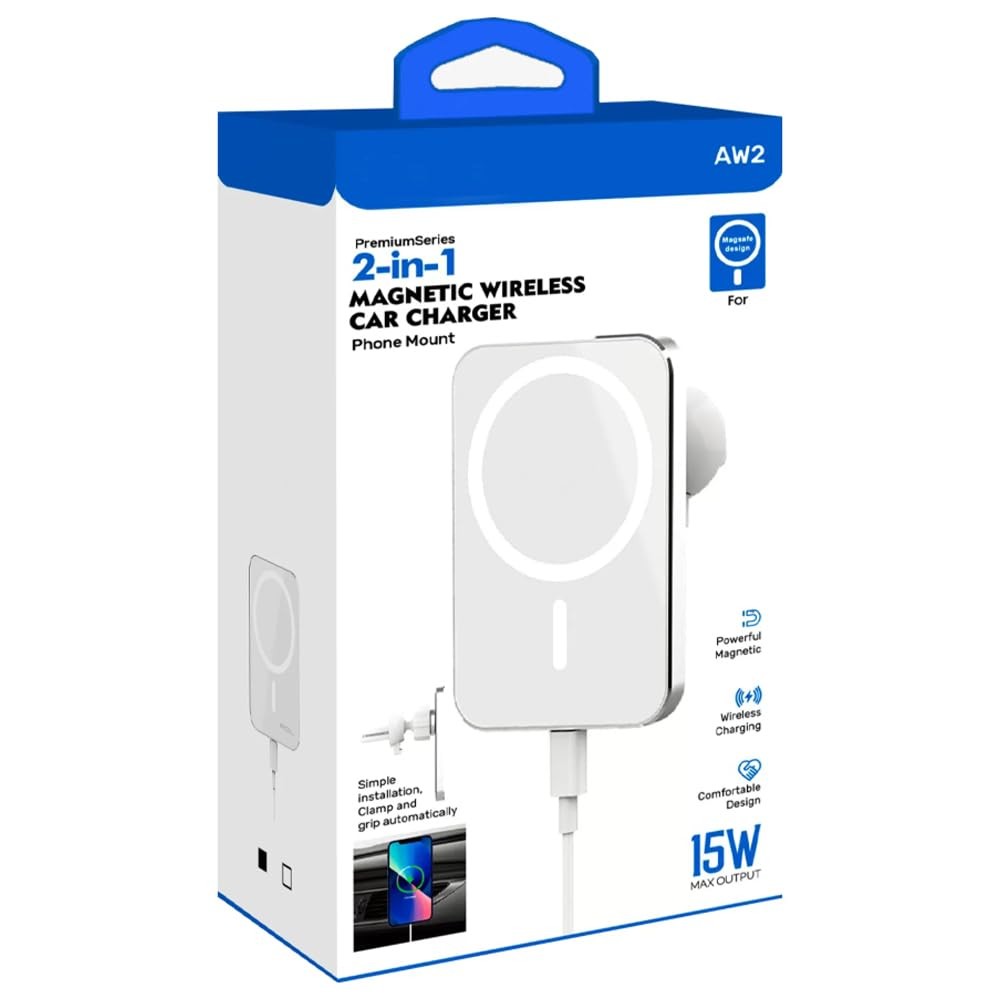 15W MagSafe Uyumlu Kablosuz Araç içi Havalandırma Telefon Tutucu, 15W Hızlı Şarj