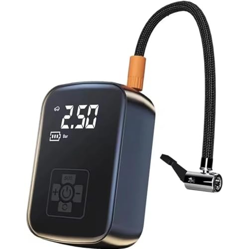 The Wlue Kablosuz 3600 mAh Araç Kompresör 150 PSI Basınçlı Lastik, Bisklet, Motosiklet Şişirme Pompası