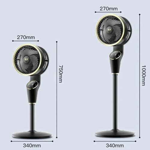 The Wlue Uzaktan Kumandalı Sessiz Vantilatör / 360° Salınım / 8 Kademe Hız Ayarı/Uyku ve Rüzgar Modu