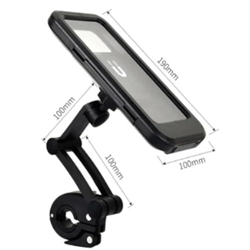 The Wlue Motosiklet Bisiklet Gidon Telefon Tutucu, 360° Ayarlanabilir, Su Geçirmez, Mıknatıslı Kilitli