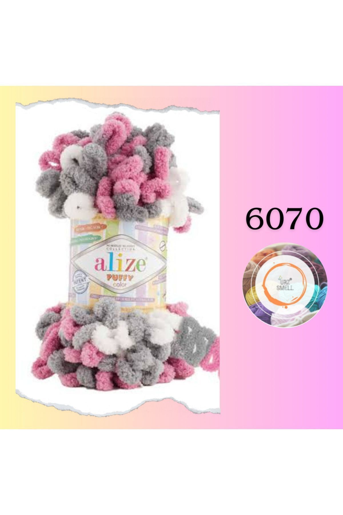 Puffy Color El Örgü Ipliği (TEKLİ) - 100 Gr. 9mt. Parmak Ipi, Battaniye Ipi