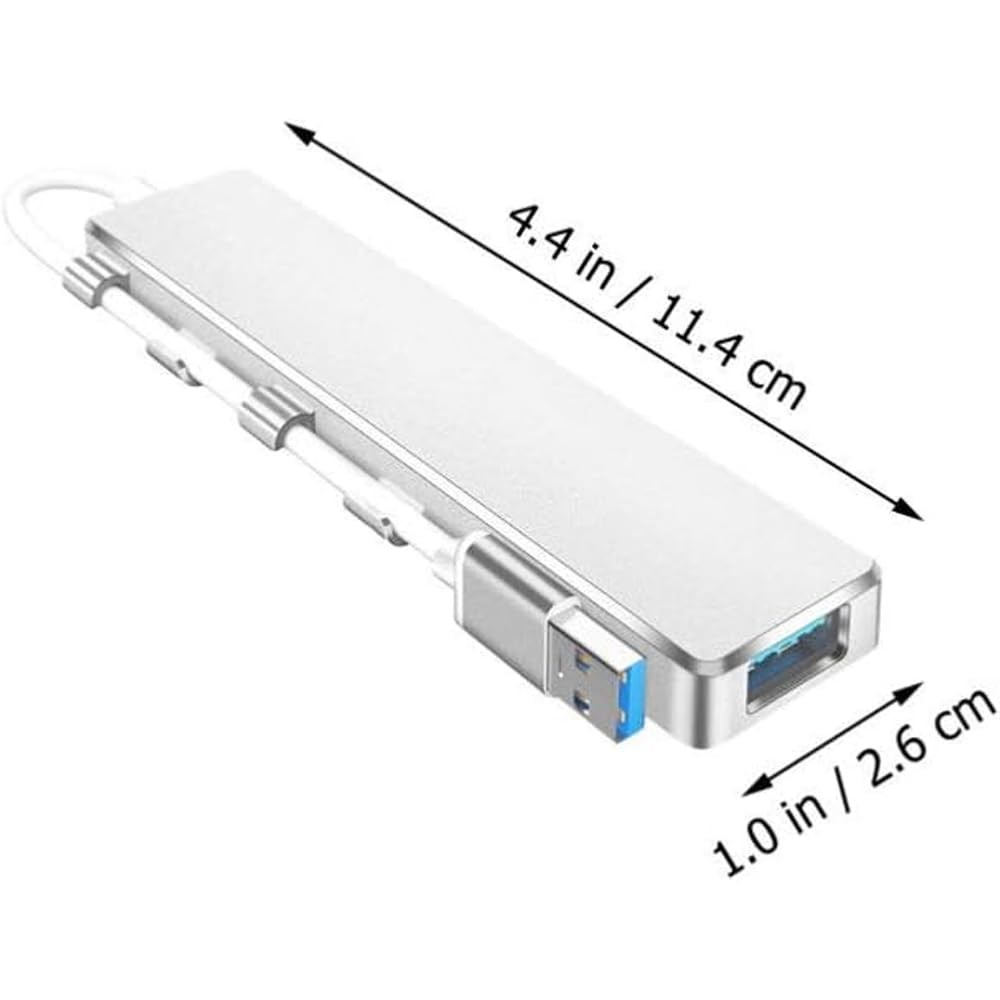 The Wlue USB Hub Adaptör, 4 Port (3xUSB 2.0, 1xUSB 3.0), Type-C Güç Girişli, MacBook Uyumlu, 5 Gbps
