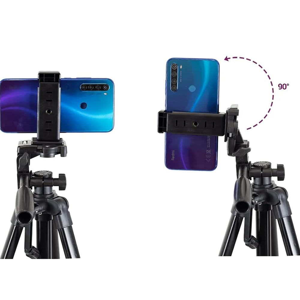 The Wlue Profesyonel Tripod, 130 cm, Telefon Tutucu, Fotoğraf Video ve TikTok Yayın Çekimi için