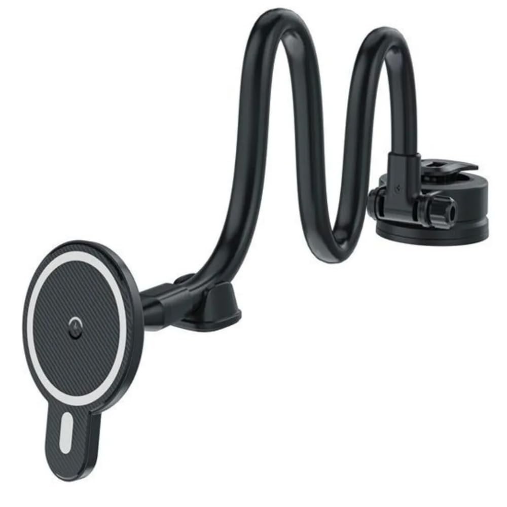 The Wlue 15W Manyetik Araç içi Telefon Tutucu, Kablosuz Şarj, MagSafe Uyumlu, Vantuzlu