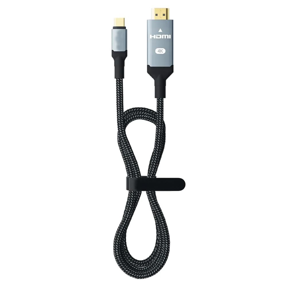 The Wlue Type-C to 4k 30Hz Ultra Full Hd HDMI Usb-C Tak Çalıştır Görüntü Aktarım Kablosu 3 Metre Gold
