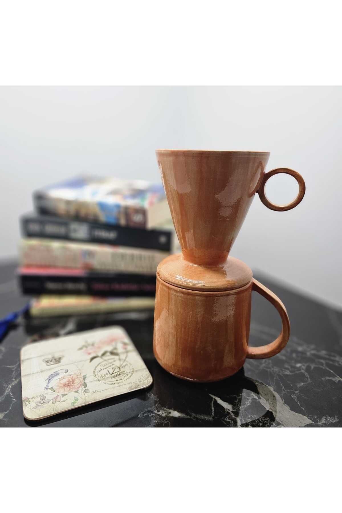 DRİPPER El Yapımı Kahve Dripper Seti 20 cm yüksekliğinde