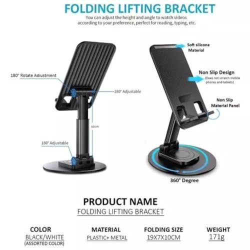 The Wlue Ayarlanabilir Telefon ve Tablet Tutucu Stand/Katlanabilir / 360 Döndürülebilir