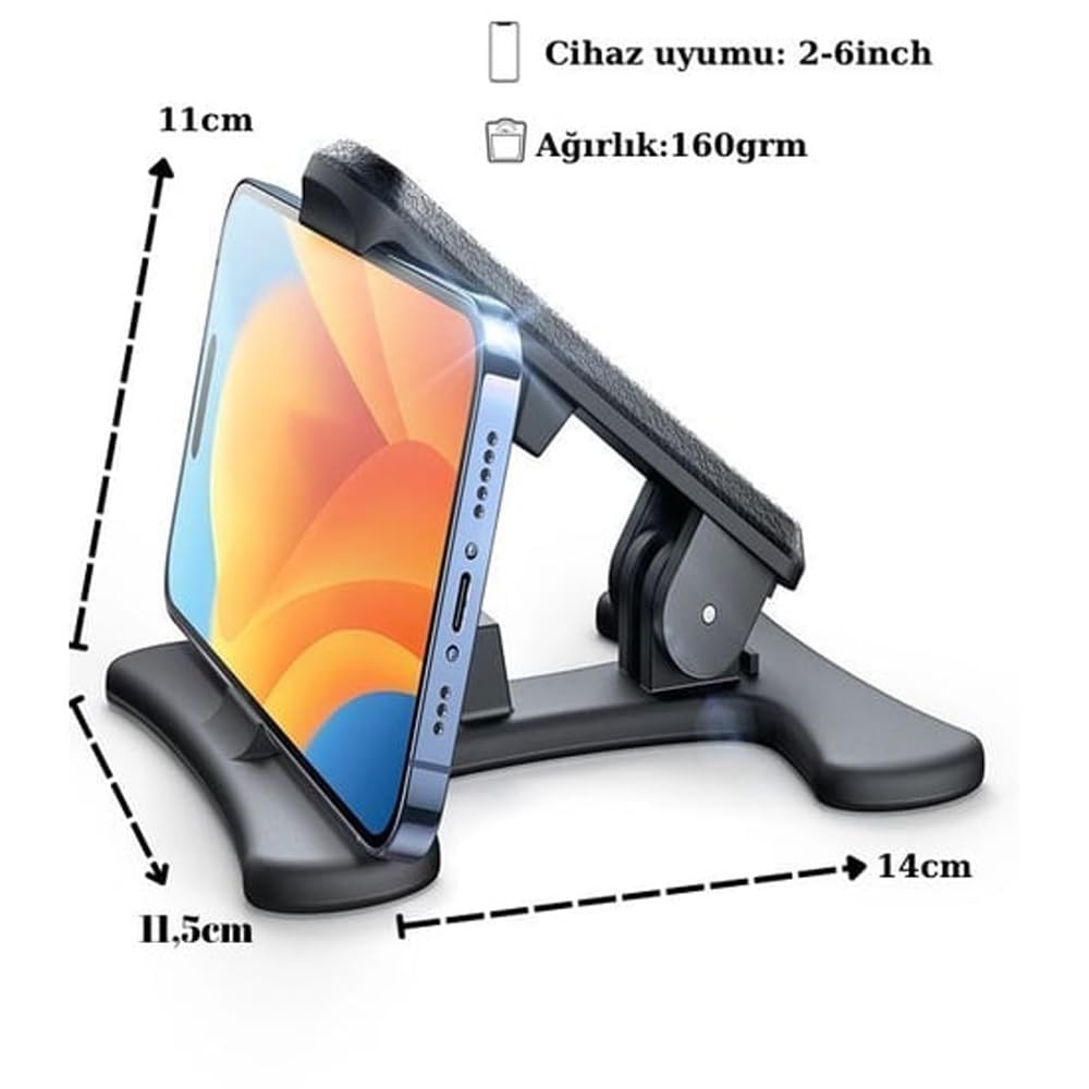 The Wlue Kaymaz Nano Teknolojili Araç İçi Telefon Tutucu (2-6inch)– Güçlü Tutma ve Sarsıntı Önleme