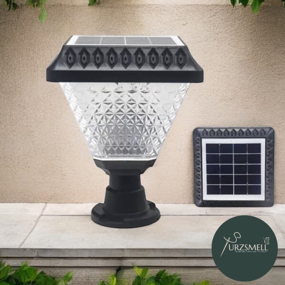 30 W Solar Kare Set Üstü Bahçe Aydınlatma Armatürü - Beyaz Işık (6500K) - Ip65