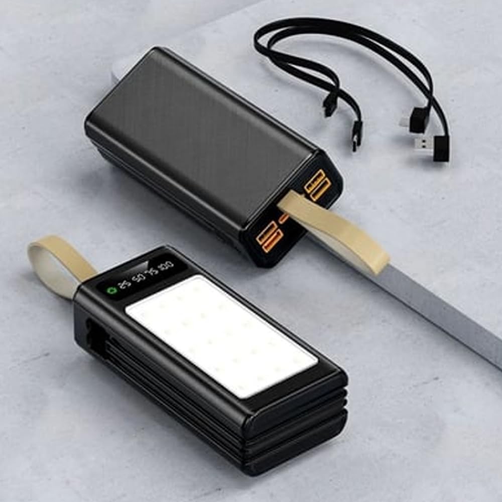 The Wlue 30000 mAh Taşınabilir Güç Bankası, 22.5W PD Hızlı Şarj, LCD Ekranlı, 7 Port, Kamp İçin