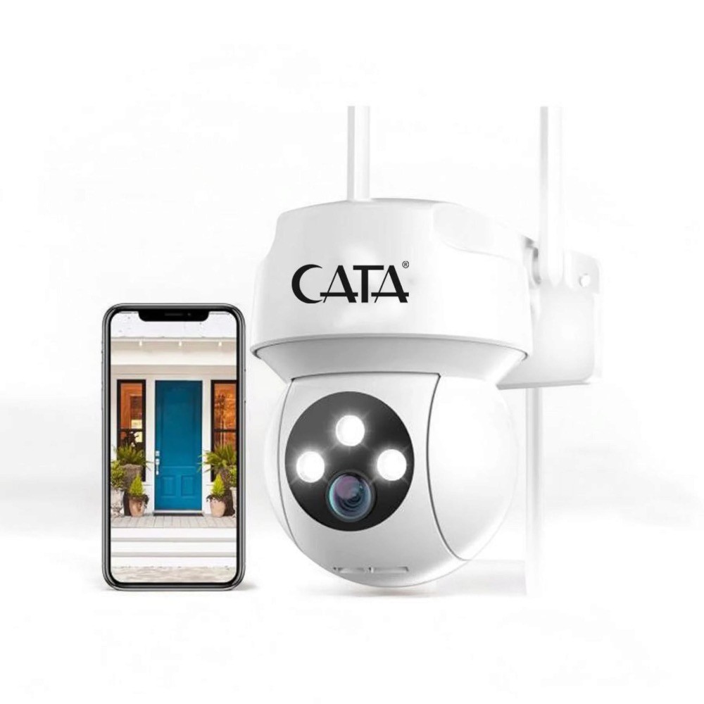 Cata-4051 AKILLI KAMERA DIŞ MEKAN IP66 1080P GECE GÖRÜŞLÜ SİRENLİ