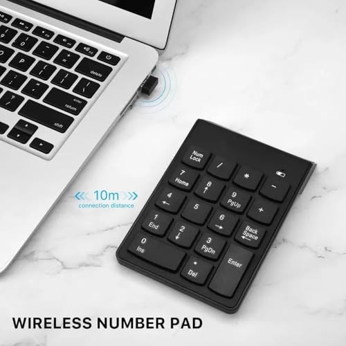 The Wlue Kablosuz Sayısal Tuş Takımı, 18 Tuşlu Numerik Keypad, Numpad Klavye