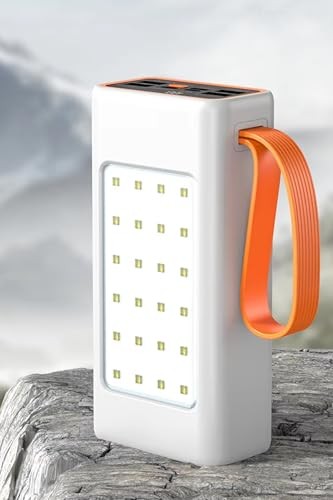 The Wlue 30000 Mah Hızlı Şarj Powerbank/PD 22.5W / Dijital Göstergeli/Fenerli/Kamp Powerbank