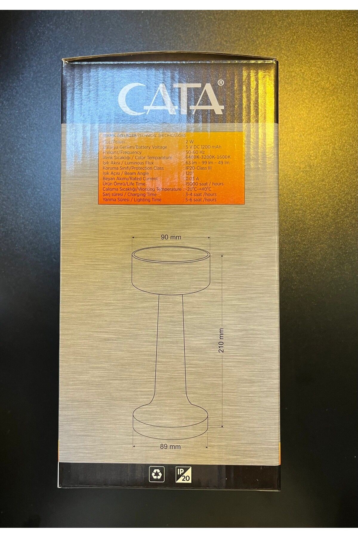 Dekoratif Şarjlı Dokunmatik Led Masa Lambası Usb Kablolu Abajur Ve Gece Lambası Gold Renk 8436