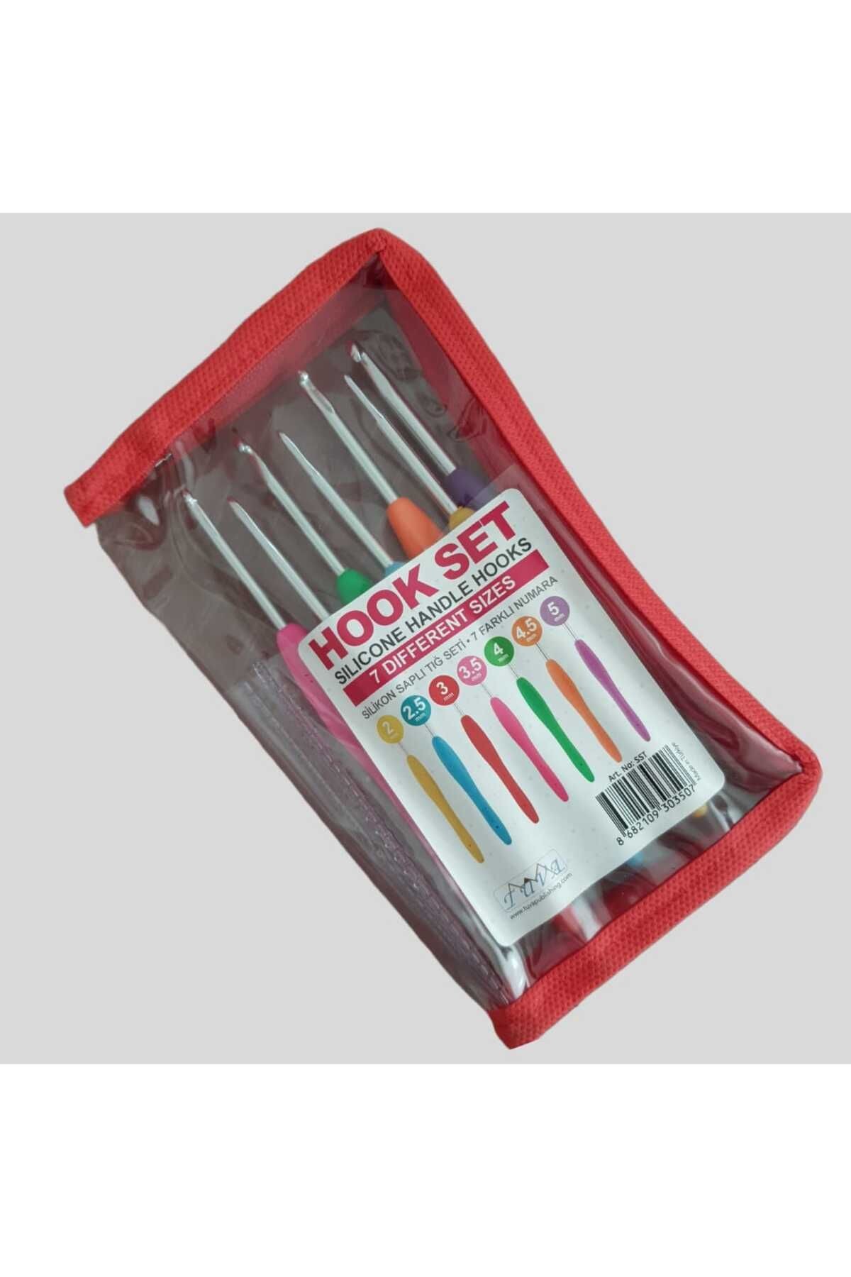 Çantalı Yumuşak Silikon Saplı Tığ Seti 7 Farklı Numara (2mm-2.5mm-3mm-3.5mm-4mm-4.5mm-5mm...)