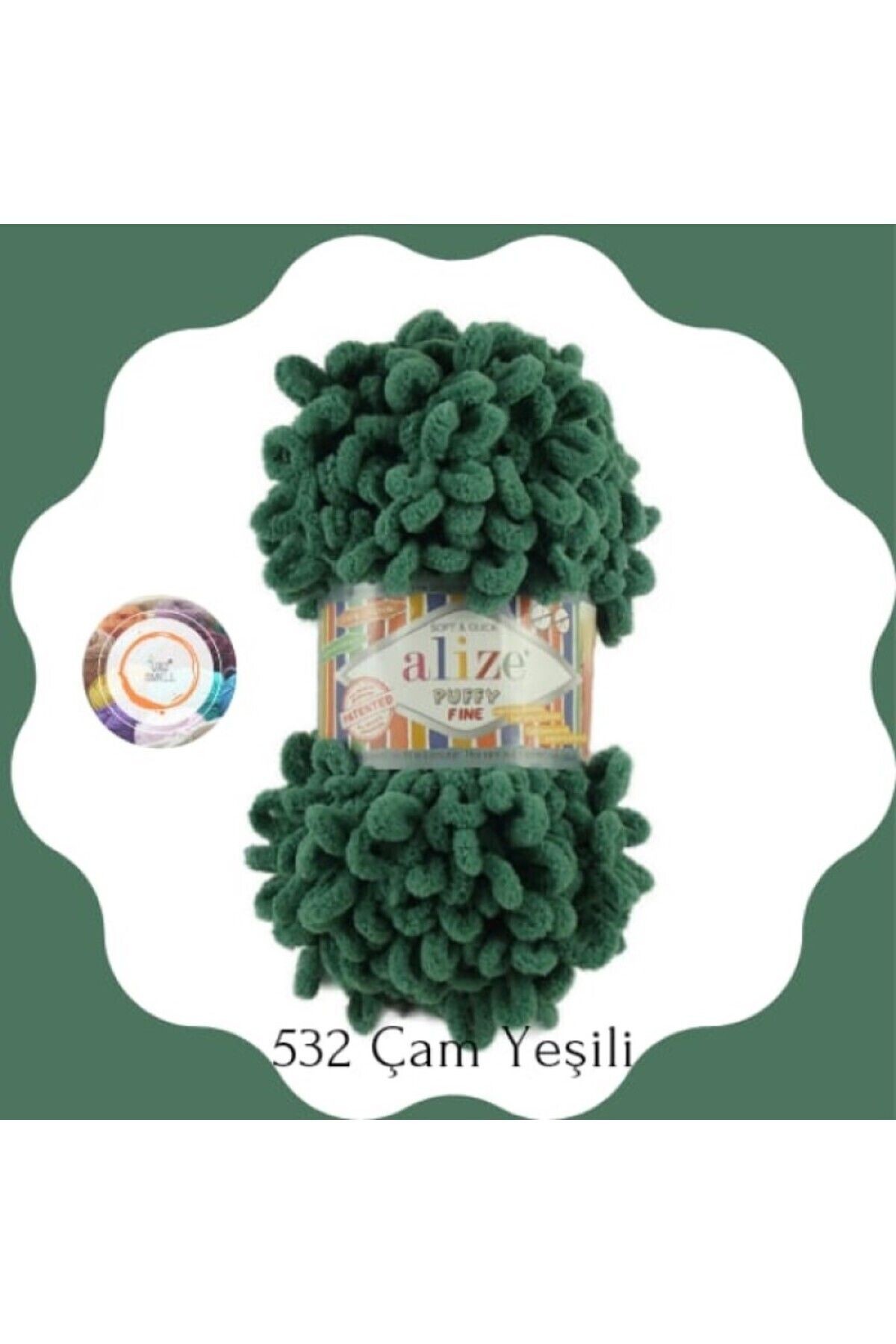 Puffy Fine 532 1 Adet El Örgü Ipliği Küçük Ilmek (TEKLİ) - 100 Gr. 14.5mt. Parmak Ipi, Battaniye Ipi