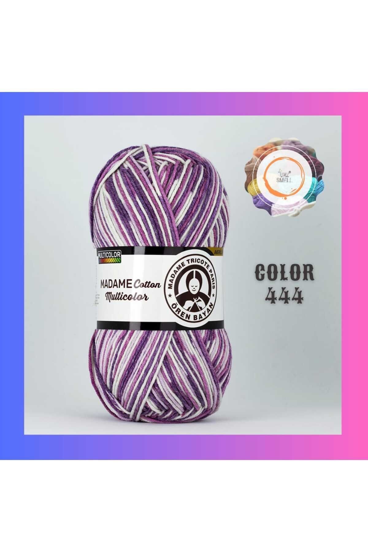 Madame Cotton Multicolor Pamuklu El Örgü Ipi 100 Gr.