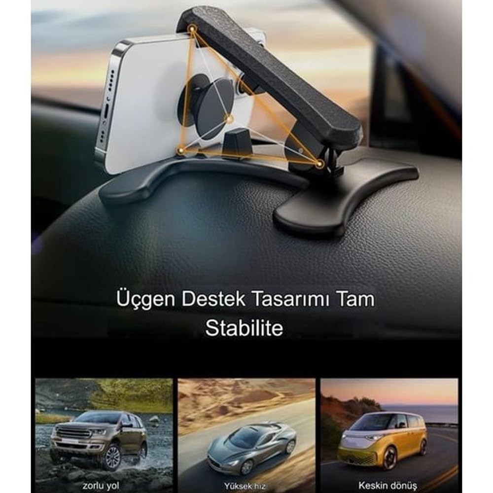 The Wlue Kaymaz Nano Teknolojili Araç İçi Telefon Tutucu (2-6inch)– Güçlü Tutma ve Sarsıntı Önleme