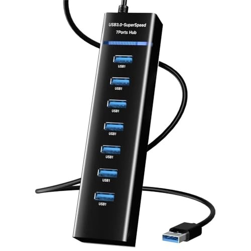 The Wlue USB 3.0 Yüksek Hızlı Hub, 7 Port, 5 Gbps, 1,2 Metre Kablo