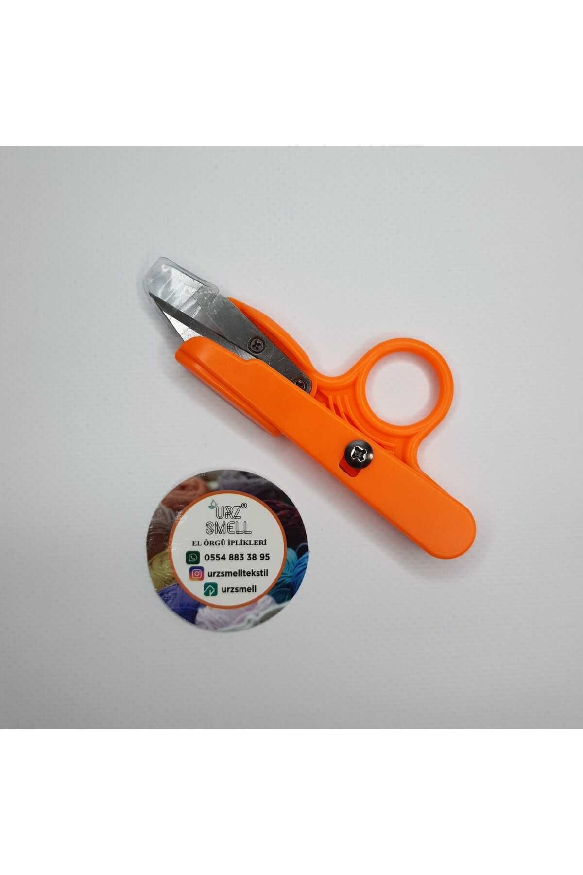 Urz Smell Iplik Temizleme Makası Plastik (PARMAKLI) Turuncu