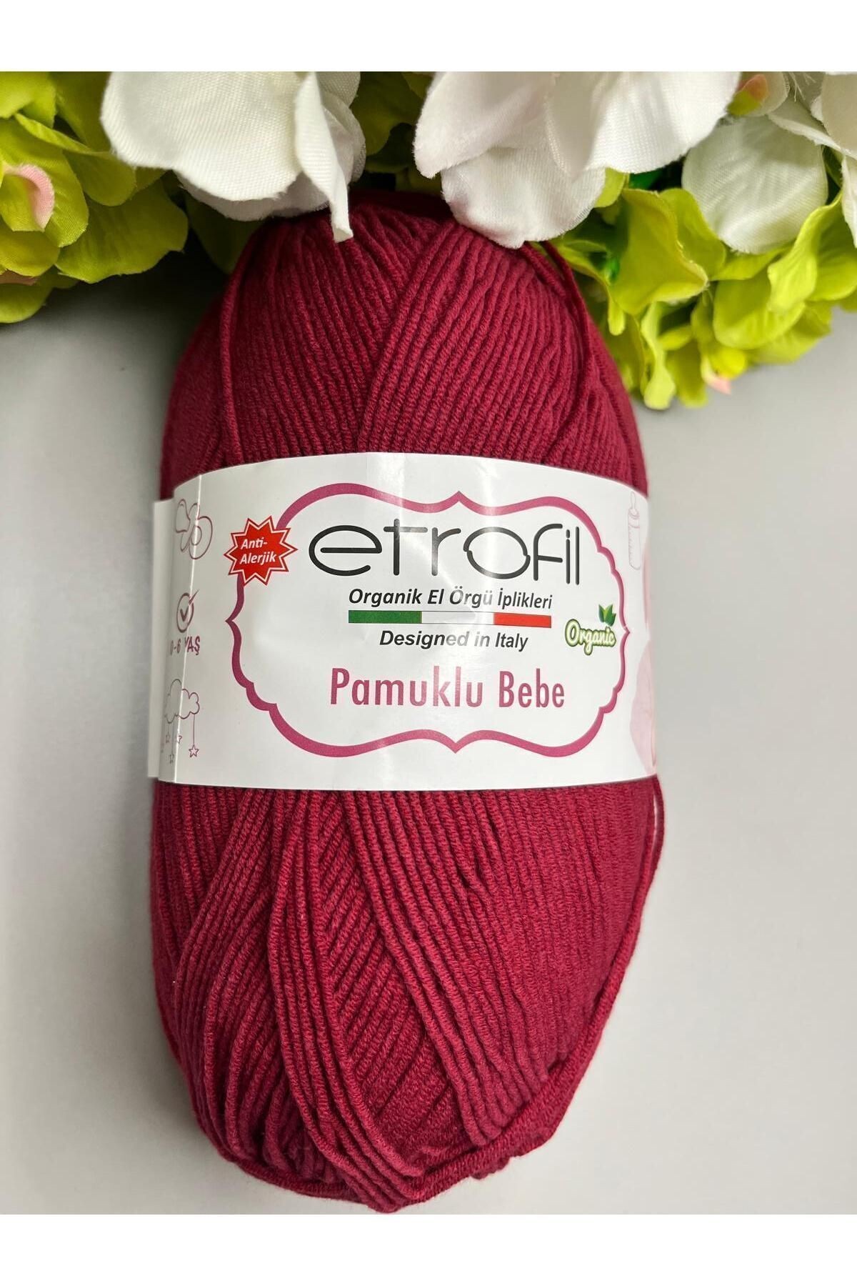 Pamuklu Bebe (1 ADET)bordo. 0-6 Yaş Bebek Süveteri,kazak,hırka,şal