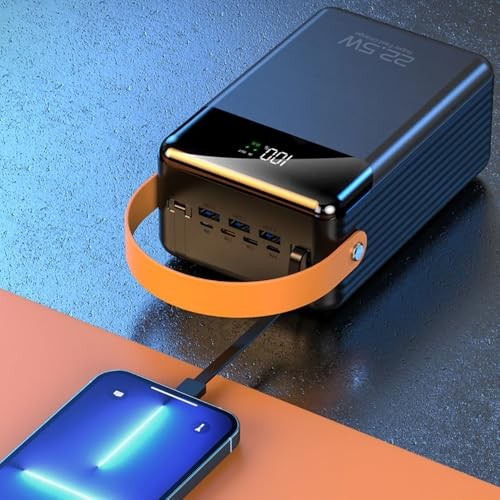 The Wlue 80.000 Mah Powerbank Dijital Göstergeli / 22.5W Hızlı Şarj/Işıklı/Taşınabilir Kamp Şarj Bataryası