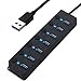 The Wlue USB 3.0 High Speed 7 Port USB Çoklayıcı Anahtarlı ve Işıklı 5GBPS HUB 1.2 Metre Kablo