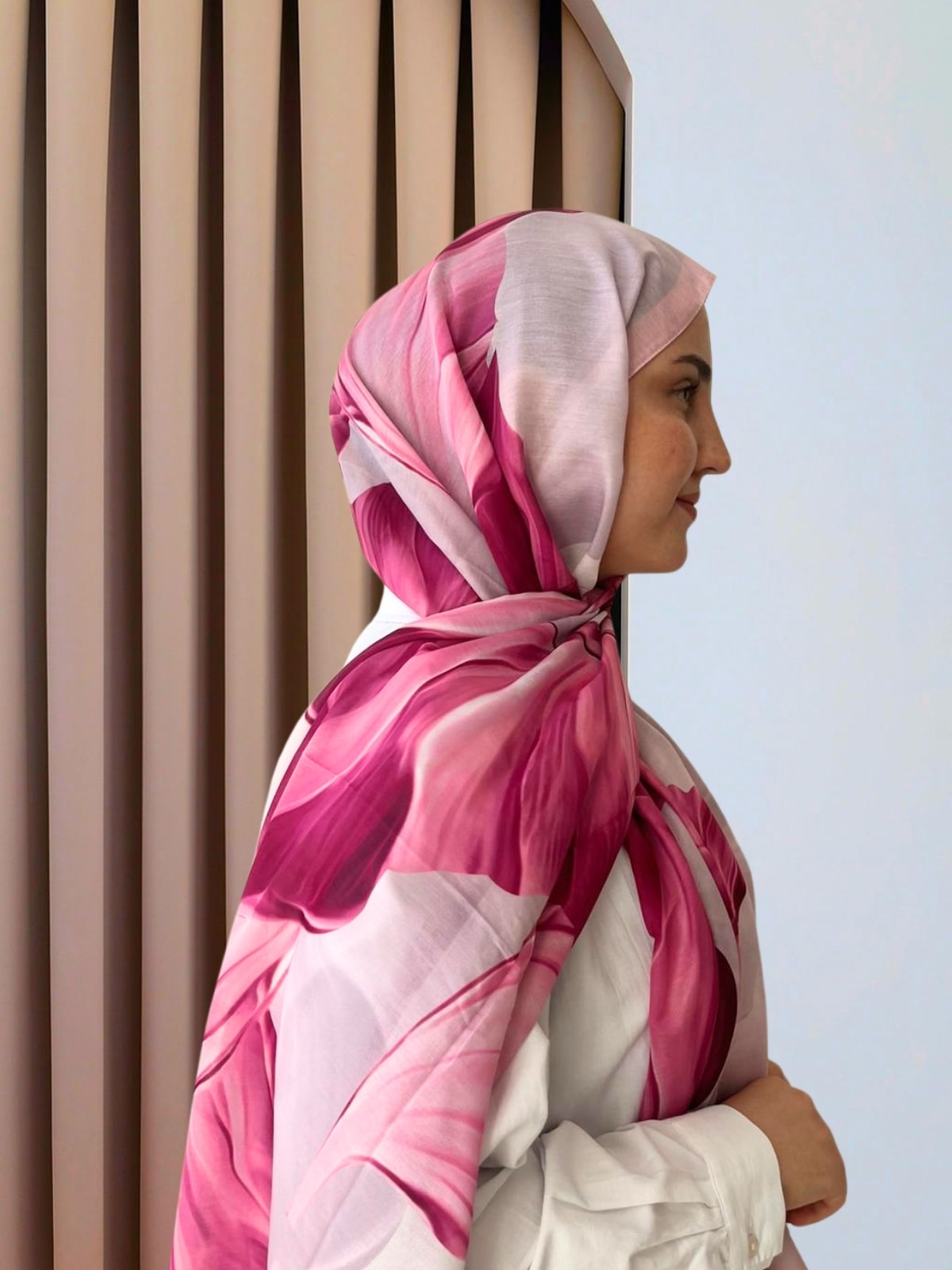 Lotus Desenli Şal- SarQa Scarft