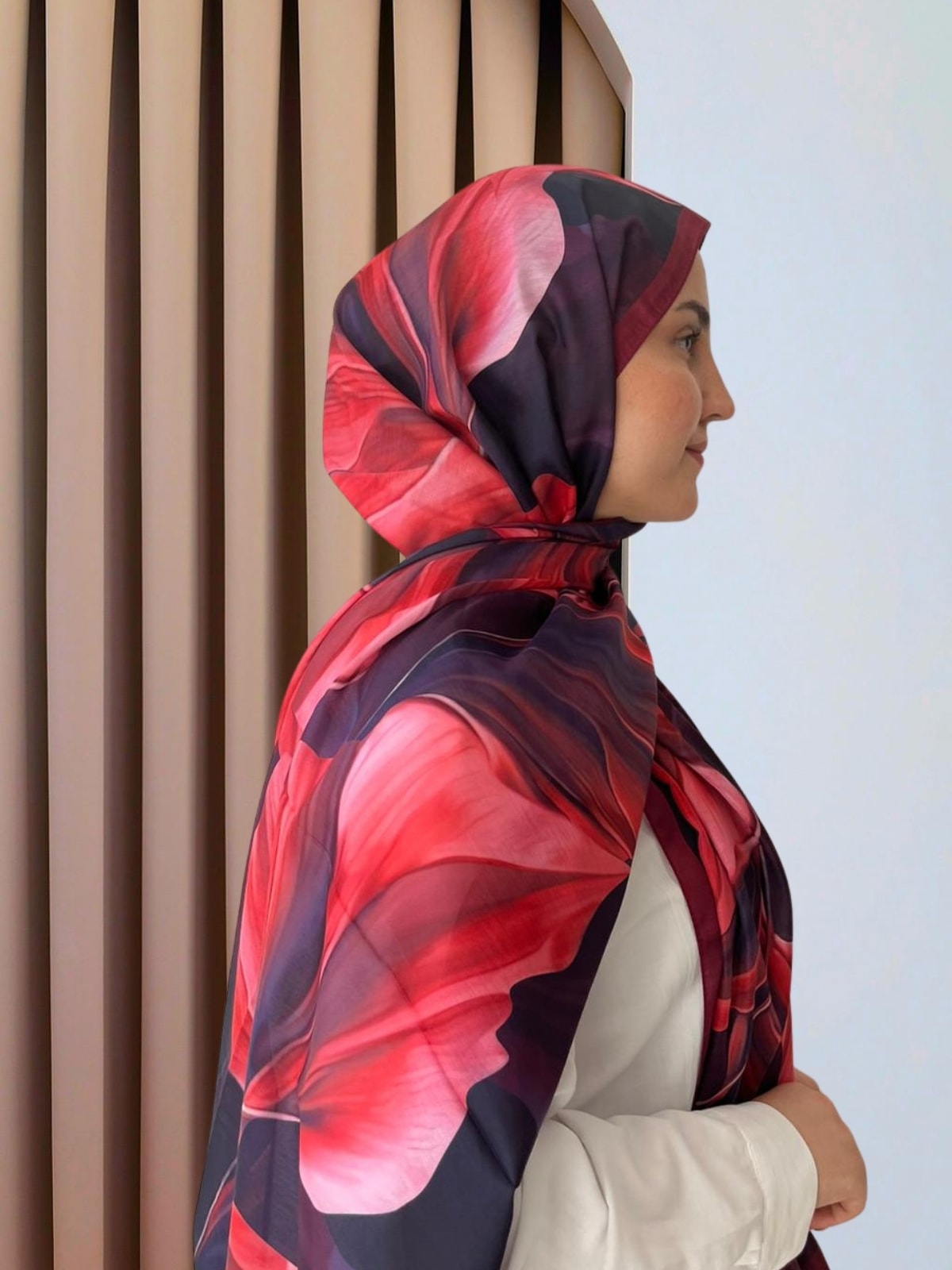 Lotus Desenli Şal- SarQa Scarft