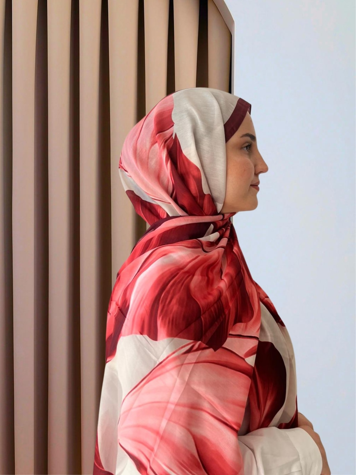 Lotus Desenli ŞAL- SarQa Scarft