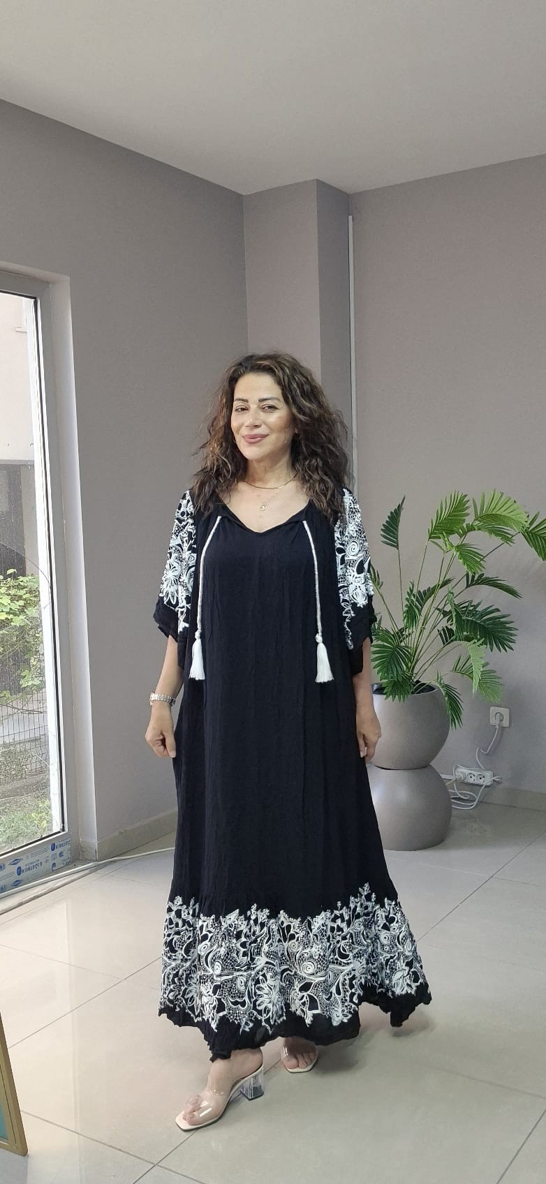 Baskılı Pamuk Elbise
