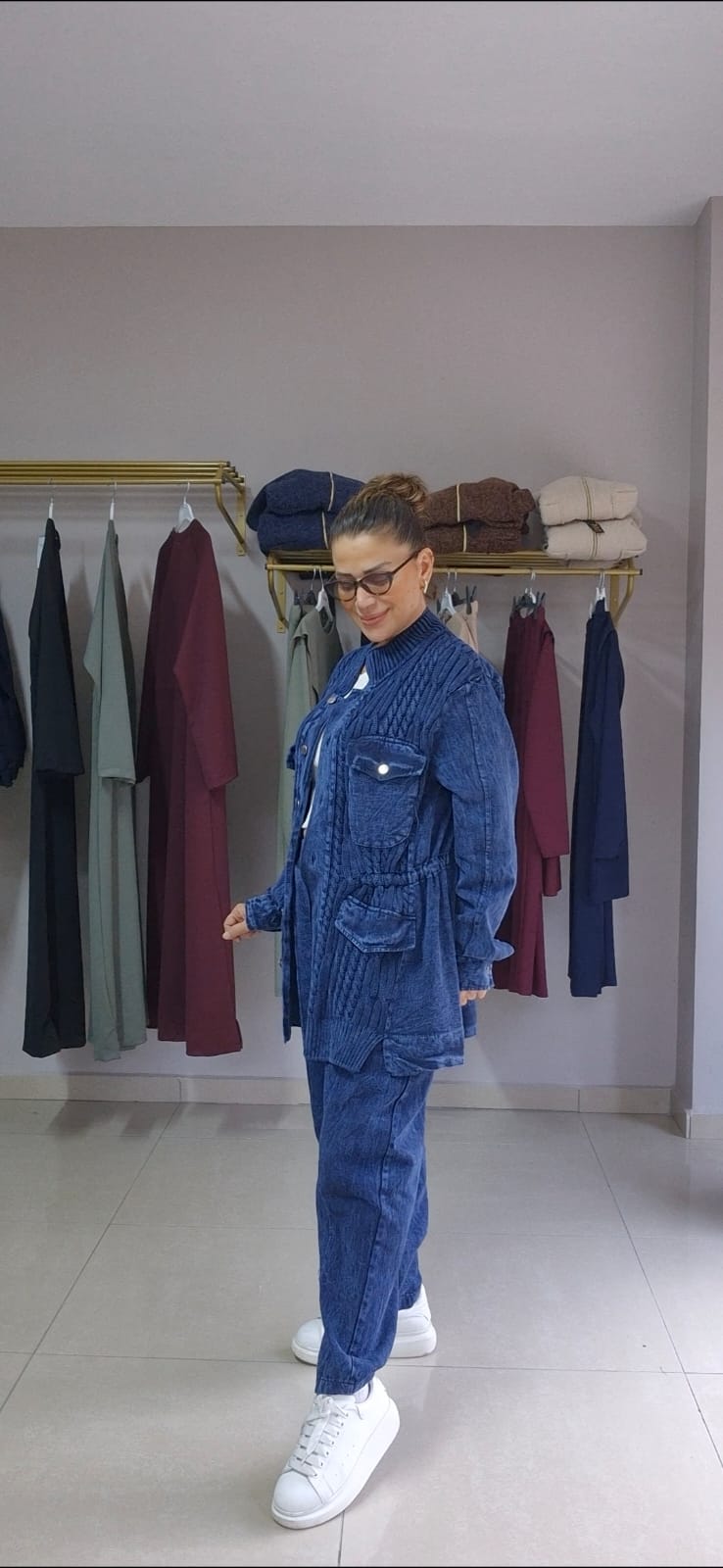 ÖRME KOT TAKIM - mavi