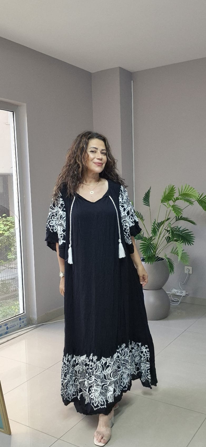 Baskılı Pamuk Elbise