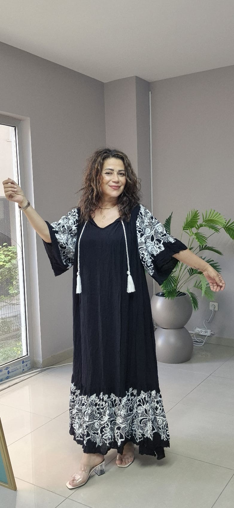 Baskılı Pamuk Elbise