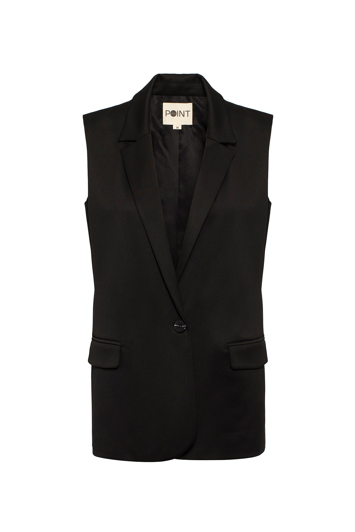 Lui Long Waistcoat - Siyah