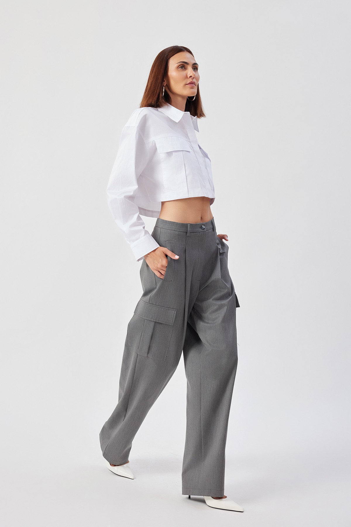 Eva Trousers - Gri