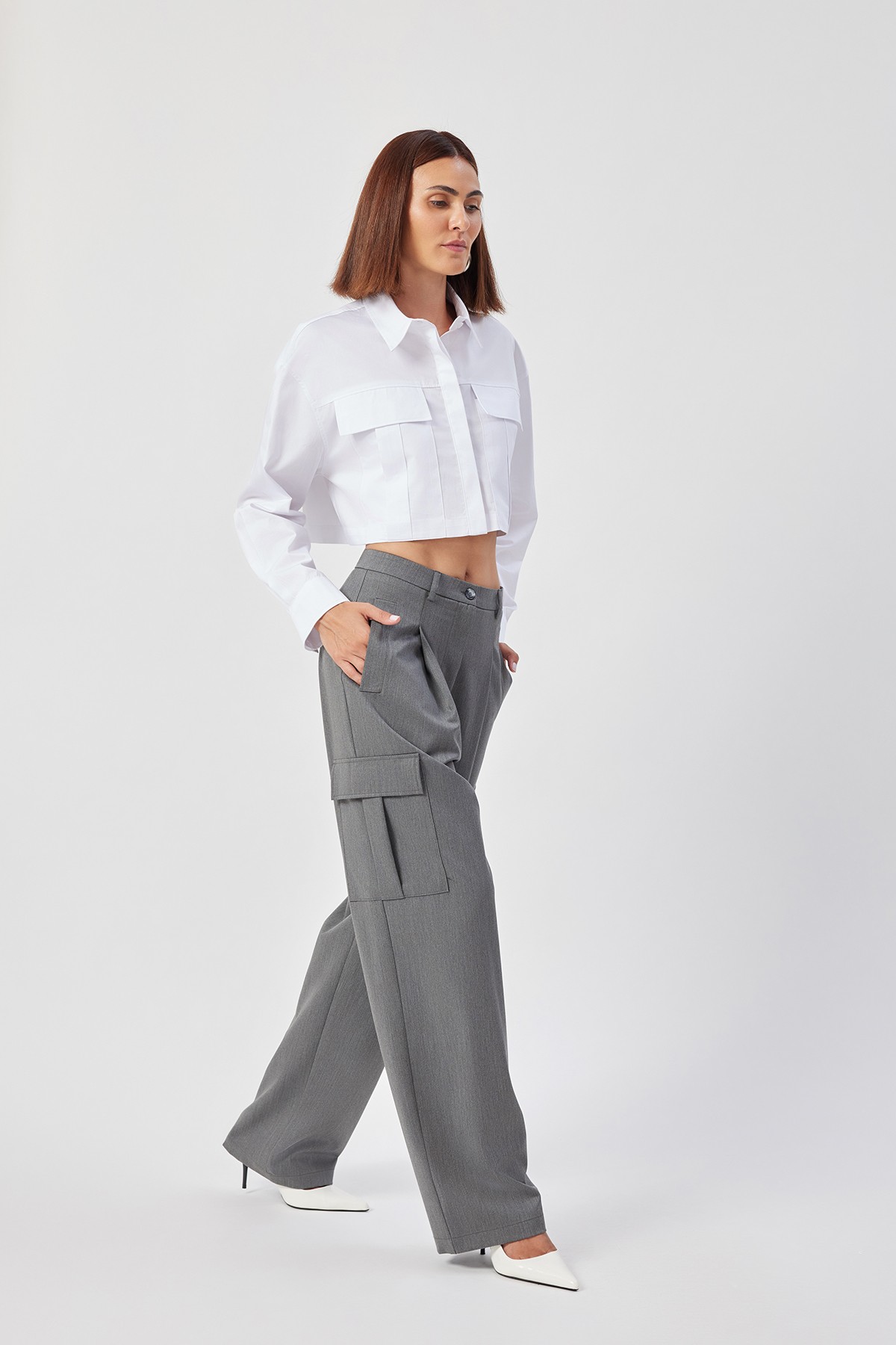 Eva Trousers - Gri