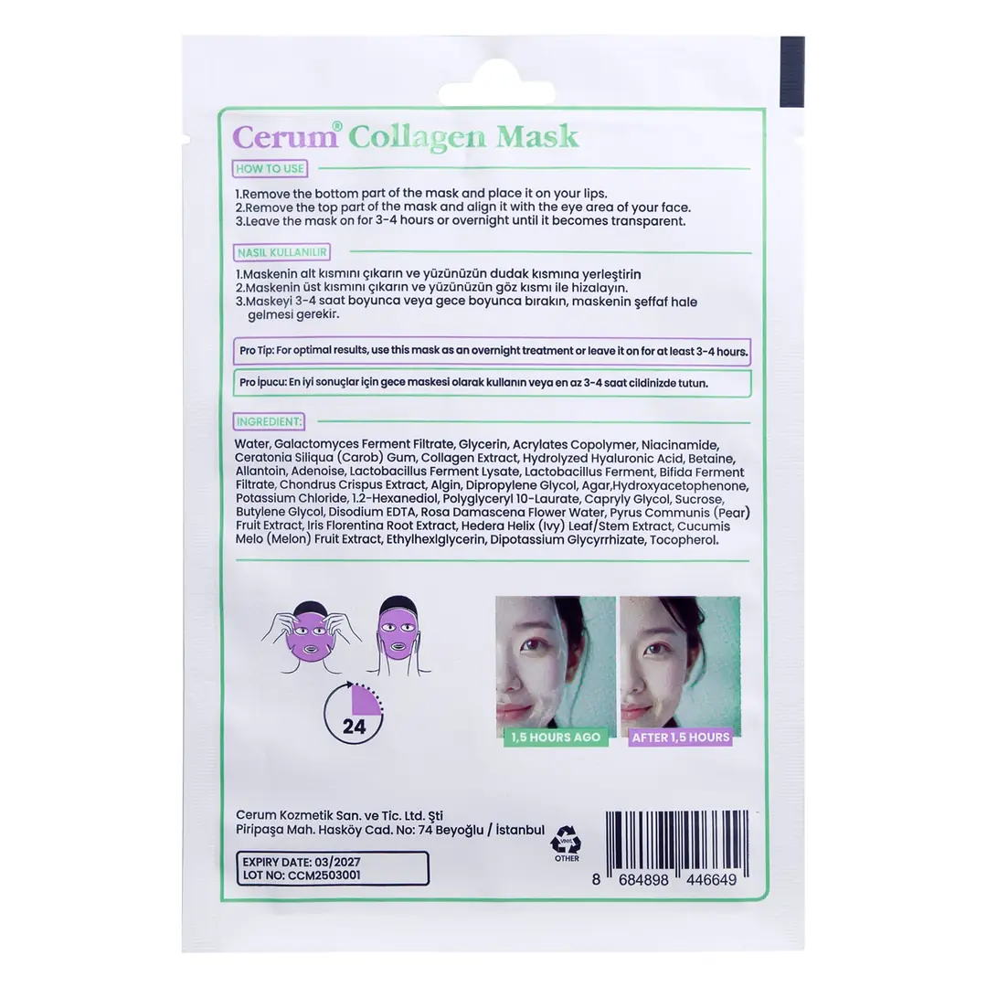 Facial Melting Collagen Mask | Collagen - Hyaluronic Acid