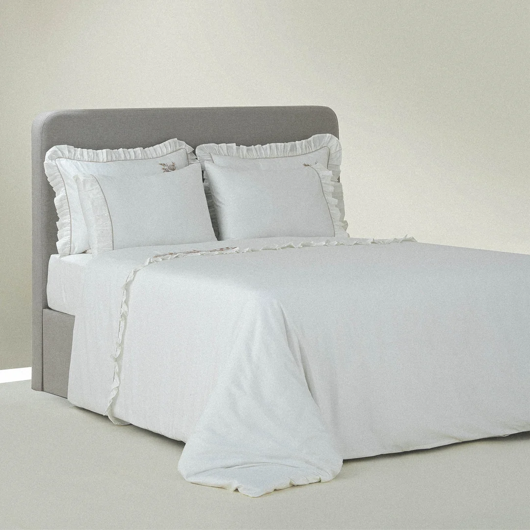 Vanya Battal Boy Nevresim Takımı Organik Pamuk Saten Krem