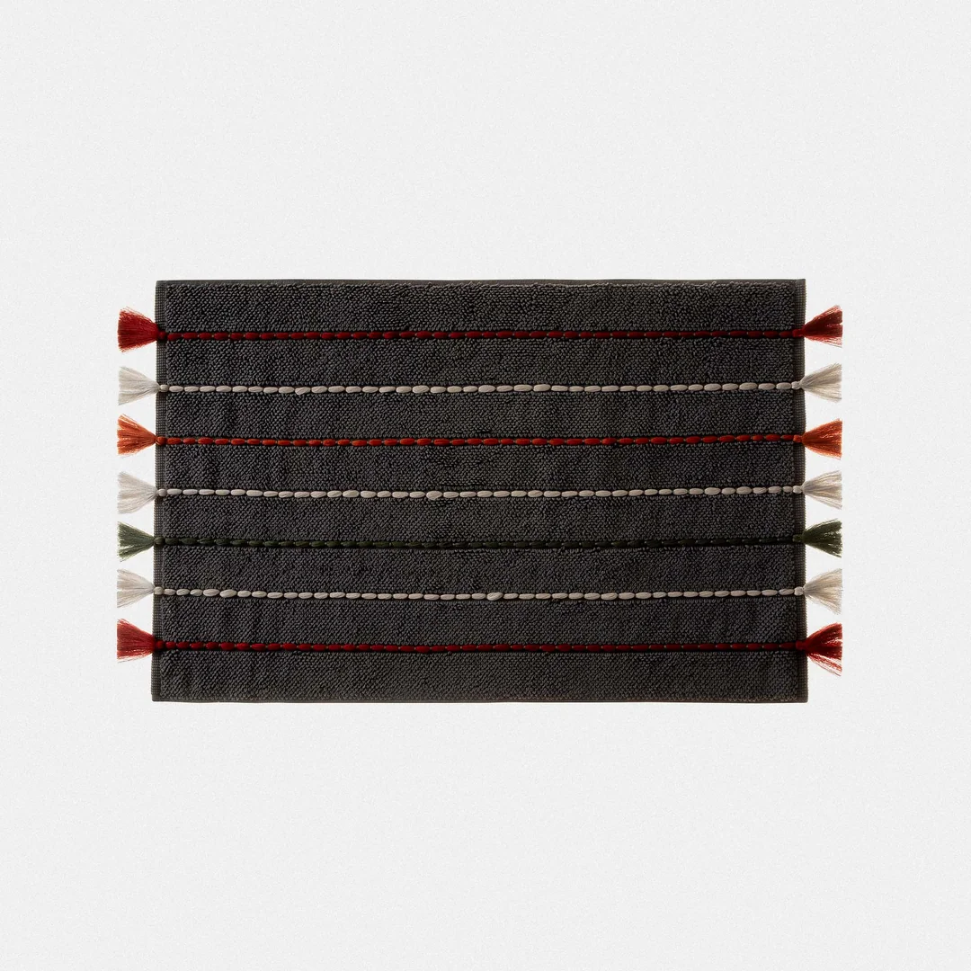 Katari Banyo Paspası Pamuk Antrasit