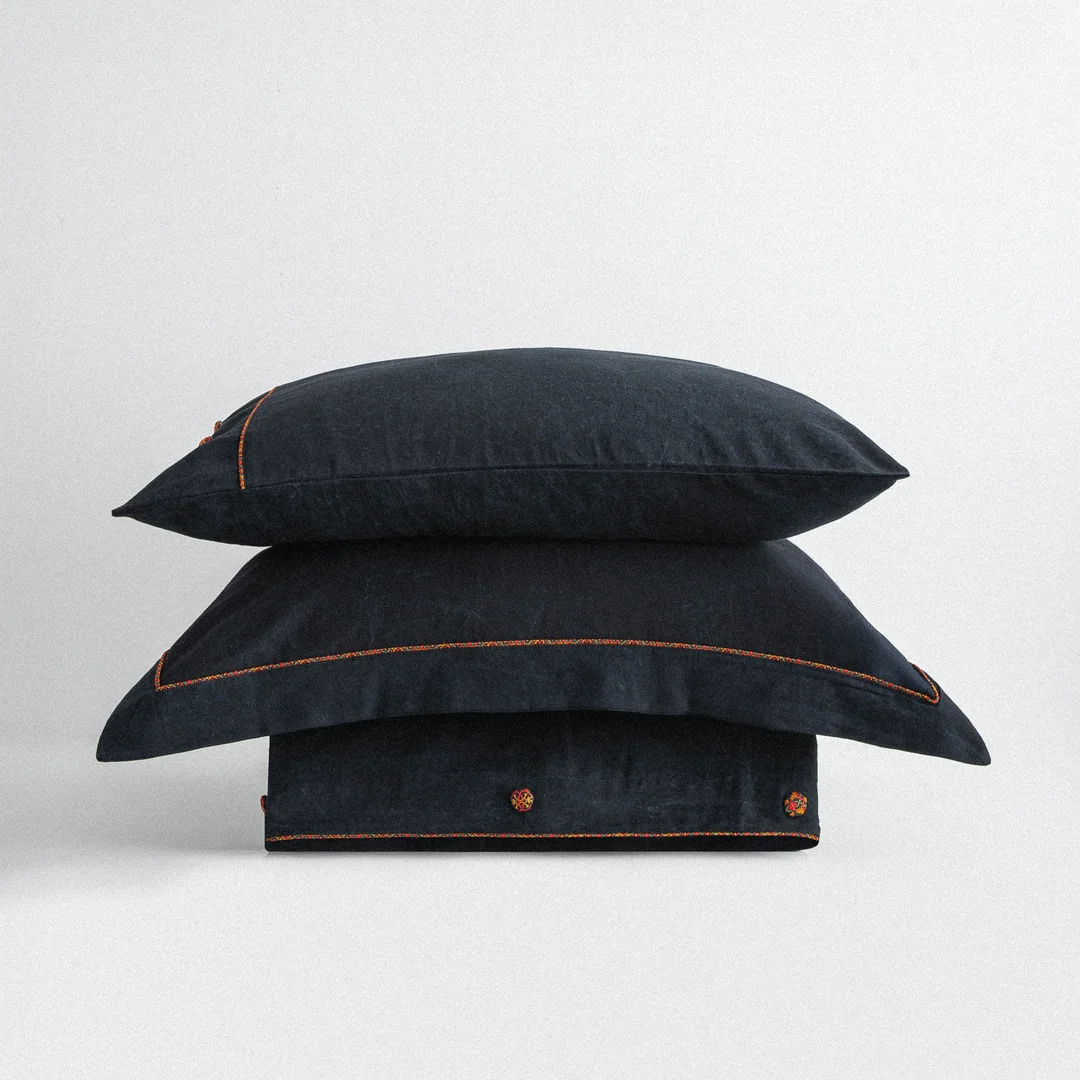 Havin Battal Boy Nevresim Takımı Organik Pamuk Saten Antrasit