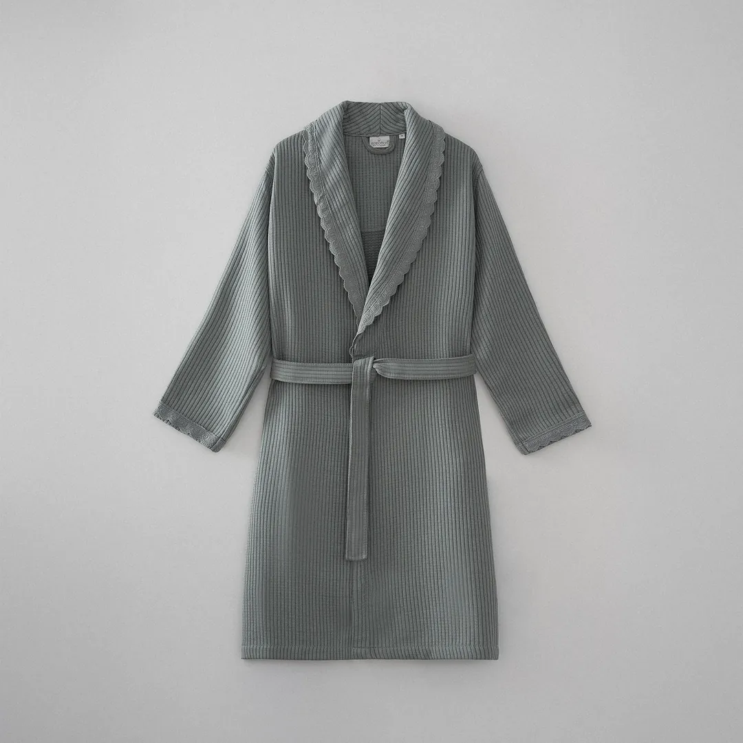 Alessa Kadın Pike Bornoz Organik Pamuk Yeşil