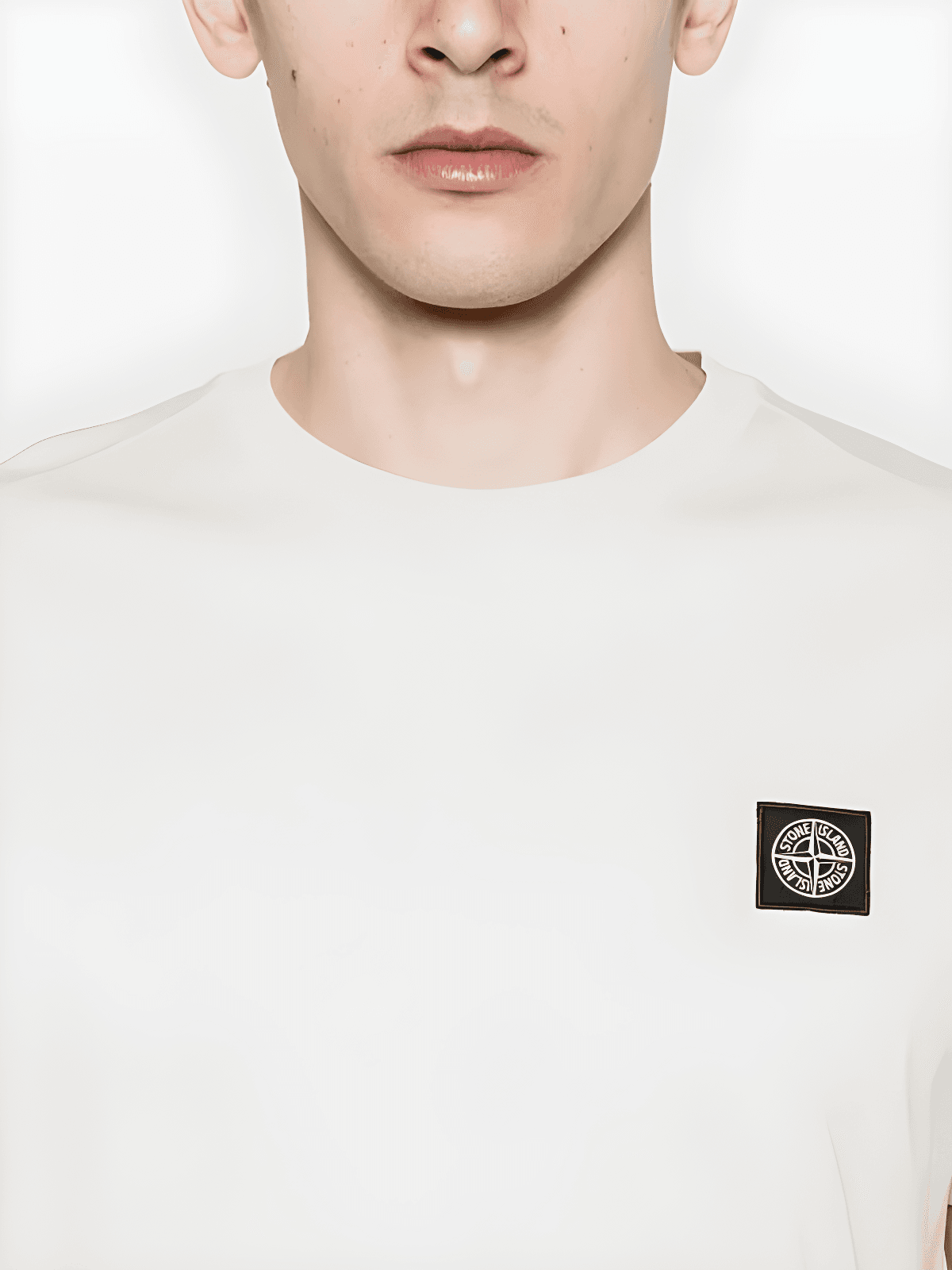 Stone Island Beyaz Klasik Tişört