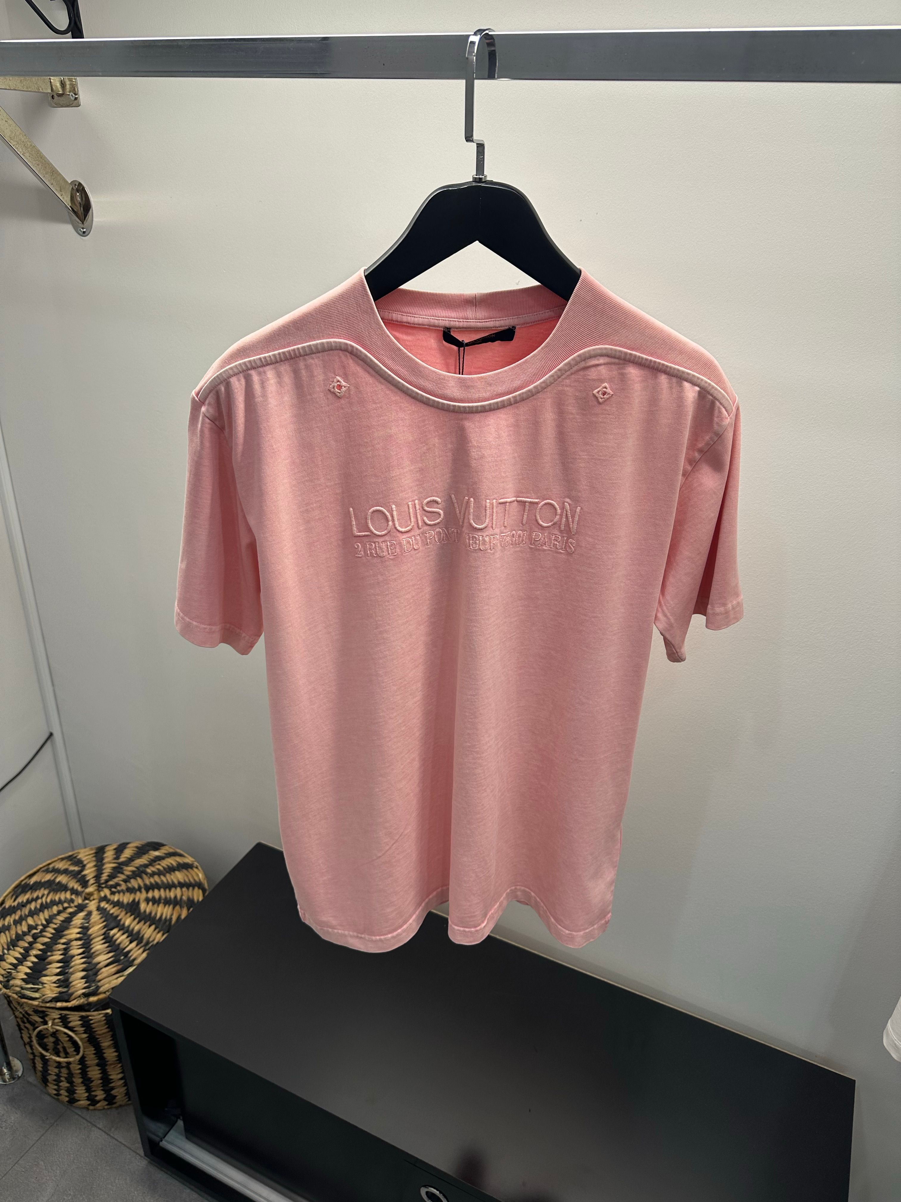 Louis Vuitton Hafif Yıkamalı Pembe Tişört