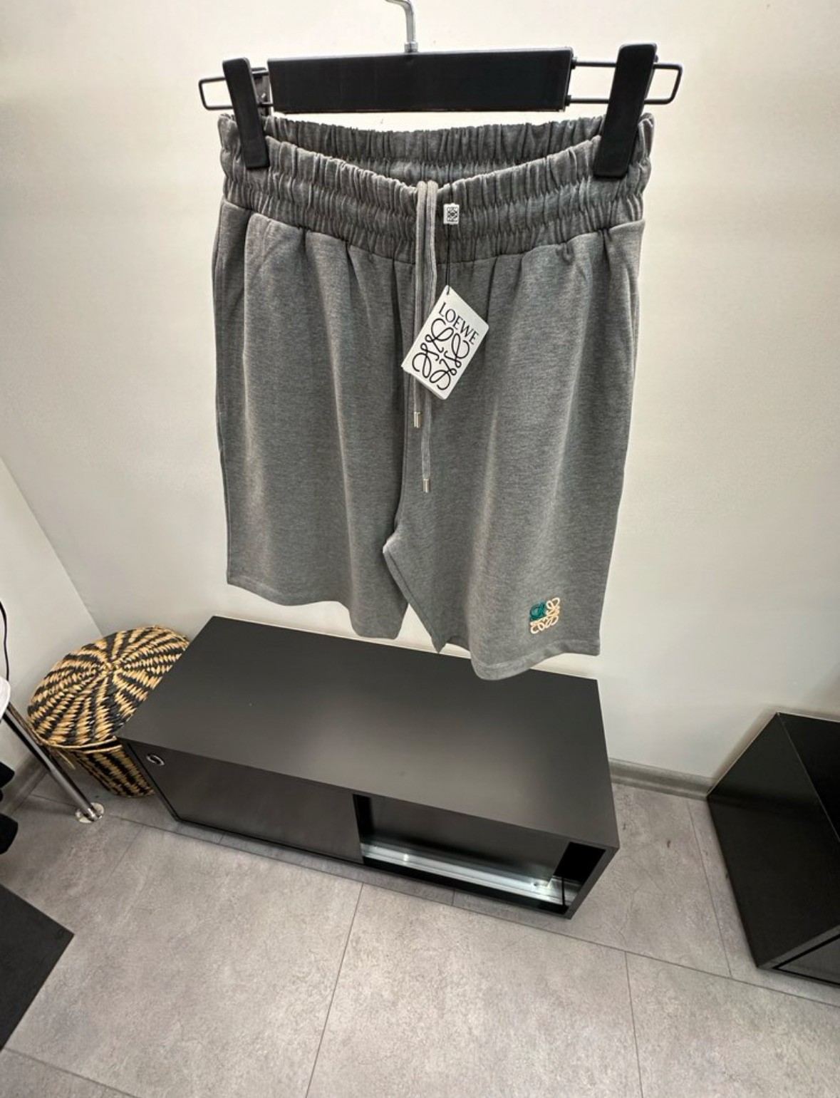 Loewe Gri Eşofman Şort