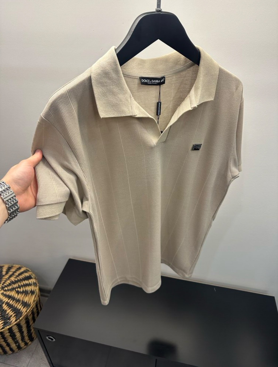 Dolce & Gabbana Triko Kumaş Polo Tişört 