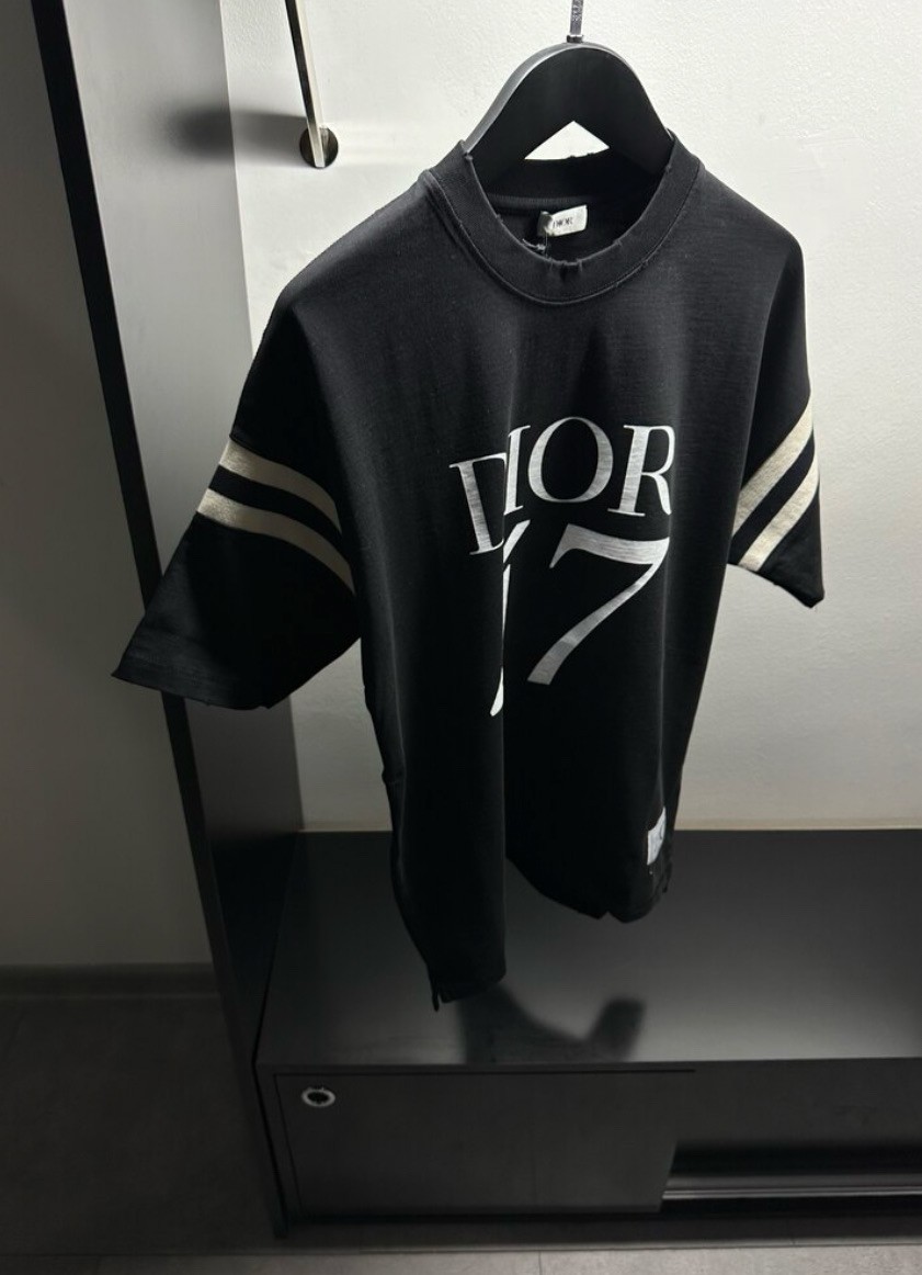 Dior 47 Siyah Baskılı Tişört 