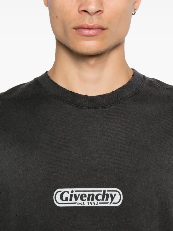 Givenchy Yıkamalı Sırt Baskılı Tişört