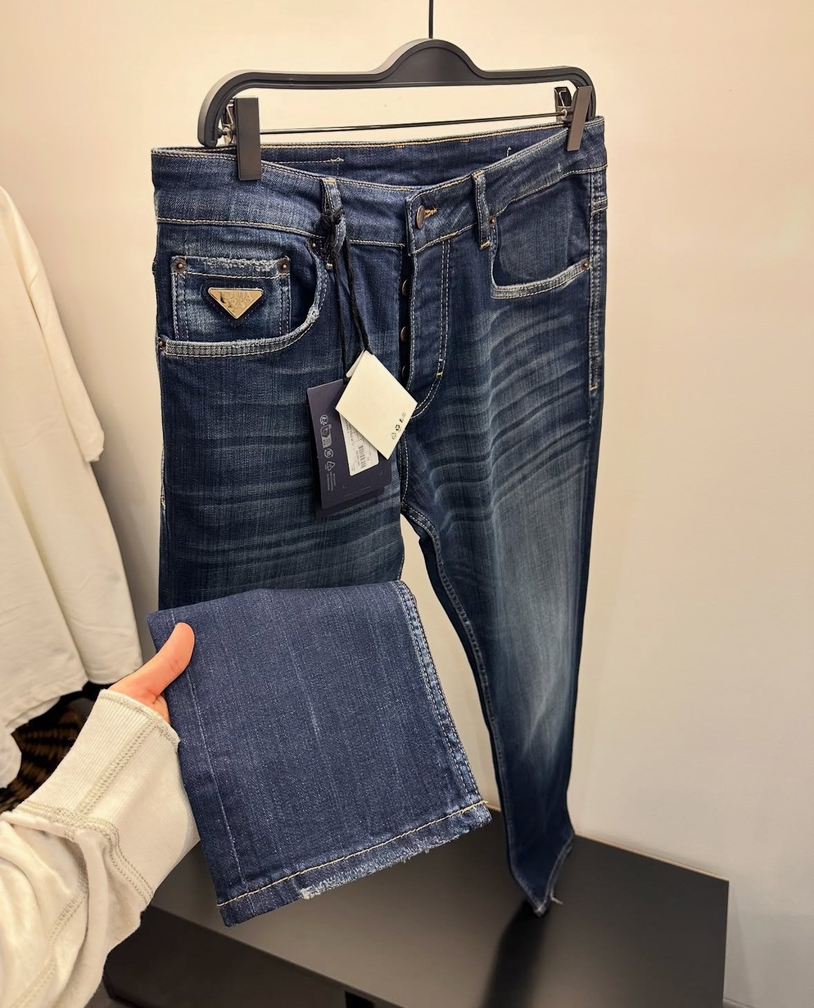 Prada Mavi Yıkamalı Jean Kot Pantolon