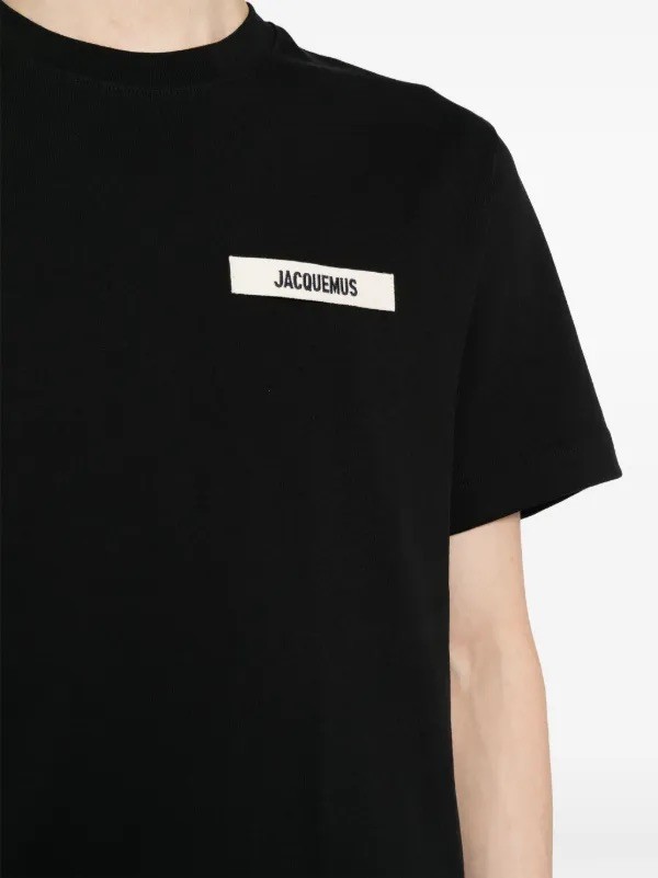 Jacquemus Siyah Pamuklu Logo Tişört